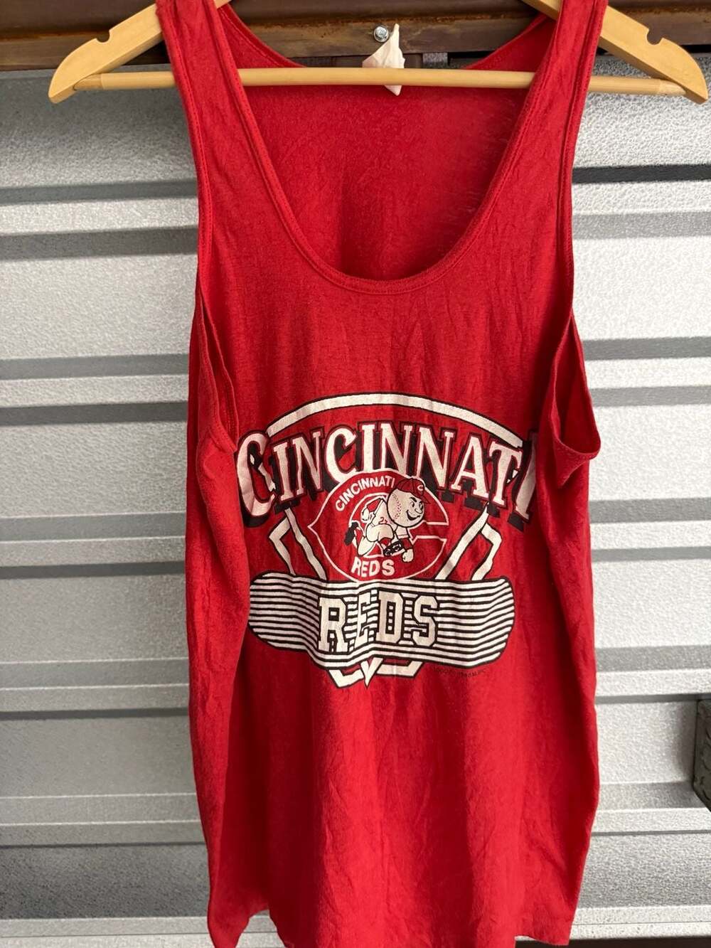Vintage 1988 Logo 7 Cincinnati Reds Tank Top Size XL
